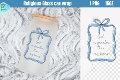 Religious Libbey Can Glass PNG 16 OZ Product Image 1