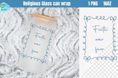 Religious Libbey Can Glass PNG 16 OZ Product Image 1