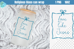 Religious Libbey Can Glass PNG 16 OZ Product Image 1