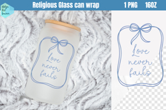 Religious Libbey Can Glass PNG 16 OZ Product Image 1
