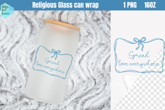 Religious Libbey Can Glass PNG 16 OZ Product Image 1