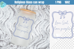 Religious Libbey Can Glass PNG 16 OZ Product Image 1