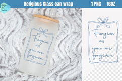 Religious Libbey Can Glass PNG 16 OZ Product Image 1