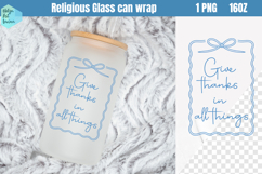 Religious Libbey Can Glass PNG 16 OZ Product Image 1