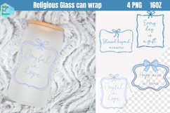 Religious Libbey Can Glass PNG 16 OZ Product Image 1