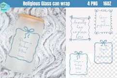 Religious Libbey Can Glass PNG 16 OZ Product Image 1