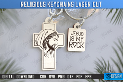 Christian Keychain Laser Cut | Religious Symbol | 3D Keyring Product Image 1