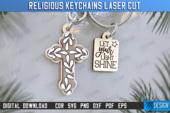 Christian Keychain Laser Cut | Religious Symbol | 3D Keyring Product Image 1