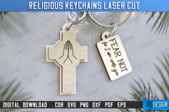 Christian Keychain Laser Cut | Religious Symbol | 3D Keyring Product Image 1