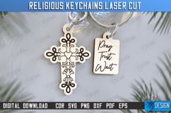 Christian Keychain Laser Cut | Religious Symbol | 3D Keyring Product Image 1