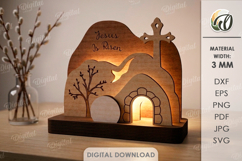 Religious Led Lamp Laser Cut. Nightlight. Night Lamp SVG Product Image 1