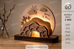 Religious Led Lamp Laser Cut. Nightlight. Night Lamp SVG Product Image 1