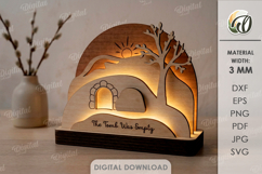 Religious Led Lamp Laser Cut. Nightlight. Night Lamp SVG Product Image 1