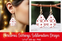Stained Glass Christmas Earrings Sublimation|PNG Product Image 1