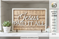 3D Religious Stand Decor Laser Cut. Standing Decor SVG Product Image 1