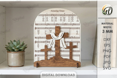 3D Religious Stand Decor Laser Cut. Standing Decor SVG Product Image 1