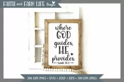 Where God Guides He Provides | Christian SVG Product Image 1