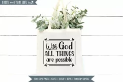 With God all things are possible | Christian SVG Product Image 2