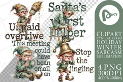 Reluctant Christmas Elves Sublimation Product Image 1