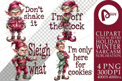 Reluctant Christmas Elves Sublimation Product Image 1