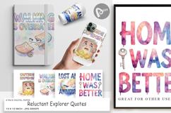 Reluctant Explorer Quotes Digital Paper Product Image 1