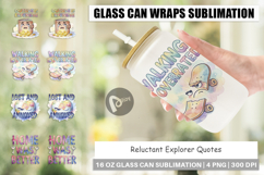 Reluctant Explorer Quotes Glass Can Product Image 1