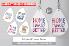 Reluctant Explorer Quotes Earring Product Image 1
