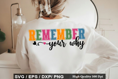 Remember Your Why - Motivational SVG Design Product Image 1