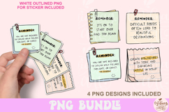 Reminder Png Bundle, Positive Quotes Png Designs Product Image 1