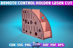 Remote Control Holder Laser Cut SVG | Home Design Laser Cut Product Image 1