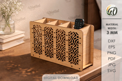 Remote Control Holder Laser Cut. Storage Box SVG Product Image 1