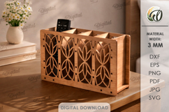 Remote Control Holder Laser Cut. Storage Box SVG Product Image 1