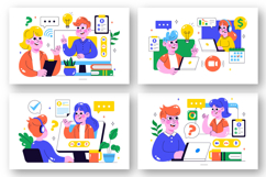 10 Remote Job Interview Illustration Product Image 2
