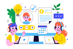 10 Remote Job Interview Illustration Product Image 4