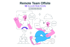 10 Remote Team Offsite Illustration Product Image 1