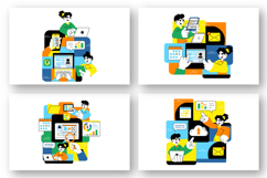10 Remote Team Collaboration Illustration Product Image 2