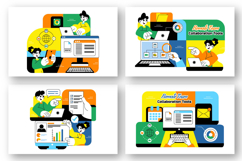 10 Remote Team Collaboration Illustration Product Image 3