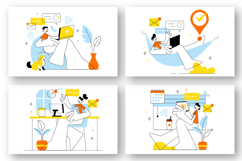 10 Home Remote Working Setup Illustration Product Image 3