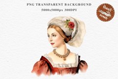Renaissance Lady Clipart Royal Vintage Women PNG Victorian Romantic Girl Flower Print junk journal collage scrapbooking designs sublimation printable files  watercolor antique romantic girl illustration Renaissance, Victorian Lady Clipart, Royal Women PNG