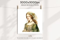 Renaissance Lady Clipart Royal Vintage Women PNG Victorian Romantic Girl Flower Print junk journal collage scrapbooking designs sublimation printable files  watercolor antique romantic girl illustration Renaissance, Victorian Lady Clipart, Royal Women PNG