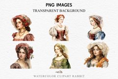 Renaissance Lady Clipart Royal Vintage Women PNG Victorian Romantic Girl Flower Print junk journal collage scrapbooking designs sublimation printable files watercolor antique romantic girl illustration Renaissance, Victorian Lady Clipart, Royal Women PNG