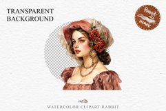 Renaissance Lady Clipart Royal Vintage Women PNG Victorian Romantic Girl Flower Print junk journal collage scrapbooking designs sublimation printable files  watercolor antique romantic girl illustration Renaissance, Victorian Lady Clipart, Royal Women PNG