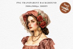 Renaissance Lady Clipart Royal Vintage Women PNG Victorian Romantic Girl Flower Print junk journal collage scrapbooking designs sublimation printable files  watercolor antique romantic girl illustration Renaissance, Victorian Lady Clipart, Royal Women PNG