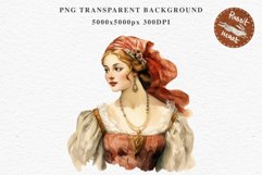 Renaissance Lady Clipart Royal Vintage Women PNG Victorian Romantic Girl Flower Print junk journal collage scrapbooking designs sublimation printable files  watercolor antique romantic girl illustration Renaissance, Victorian Lady Clipart, Royal Women PNG
