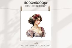 Renaissance Lady Clipart Royal Vintage Women PNG Victorian Romantic Girl Flower Print junk journal collage scrapbooking designs sublimation printable files  watercolor antique romantic girl illustration Renaissance, Victorian Lady Clipart, Royal Women PNG