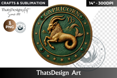 Capricorn Zodiac sign Clipart,Astrology png ,Renaissance Product Image 1
