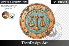 Libra Zodiac sign Clipart,Astrology,Renaissance horoscope Product Image 1
