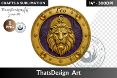 Leo Zodiac sign Clipart,Astrology,Renaissance horoscope Product Image 1