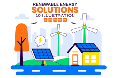 10 Renewable Energy Solutions Illustration Product Image 1