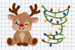 Adorable Reindeer Wrapped in Christmas Lights Product Image 4